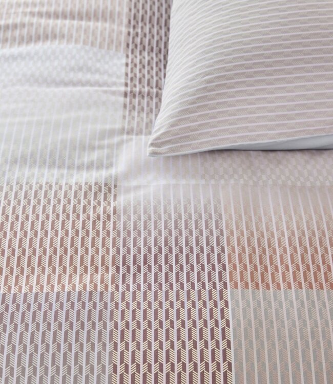 Kardol  Dekbedovertrek Satijn Digital Weave Grey Green 140 x 200/220