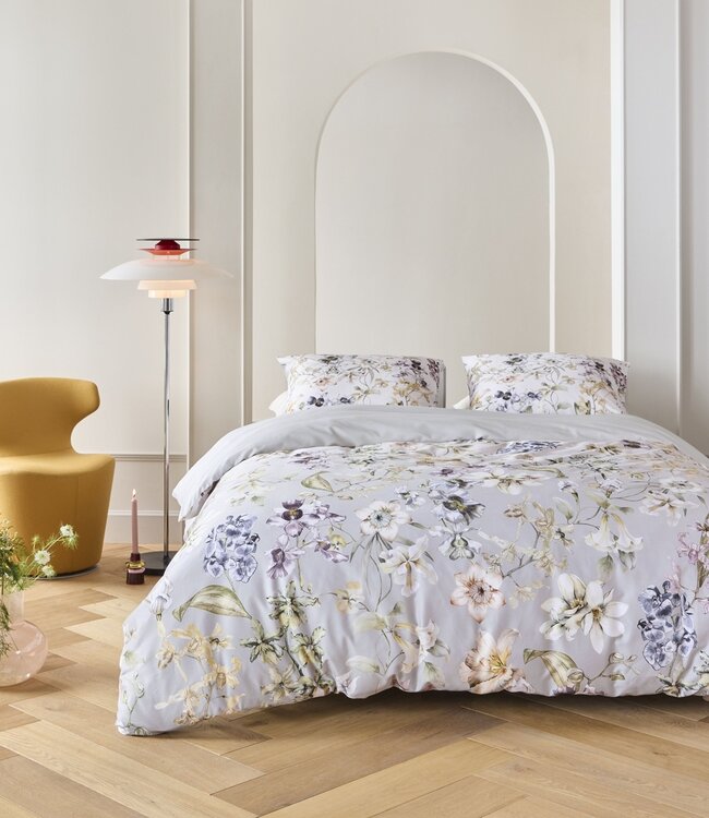 Kardol  Dekbedovertrek Satijn Branche Grey 200 x 200/220