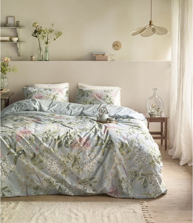 Ariadne at Home Dekbedovertrek Katoen Corsage Groen 140 x 200/220
