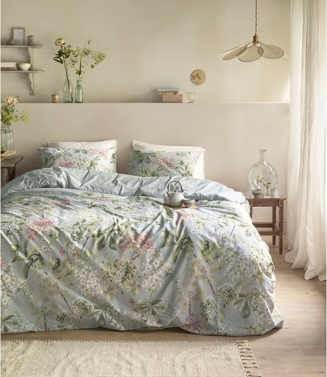 Ariadne at Home Dekbedovertrek Katoen Corsage Groen 240 x 200/220