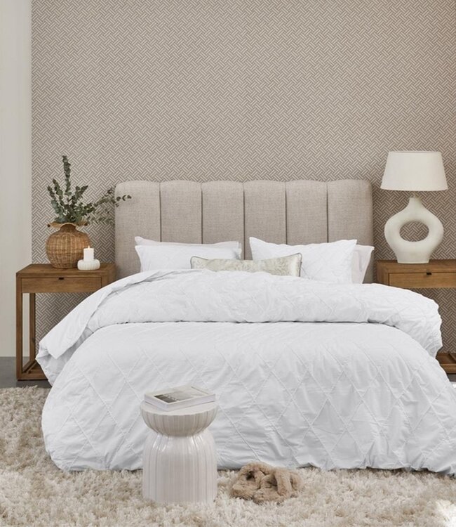 Rivièra Maison Dekbedovertrek Elegance White 140 x 200/220