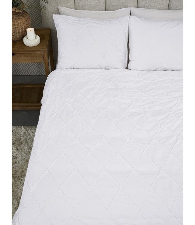 Rivièra Maison Dekbedovertrek Elegance White 240 x 200/220