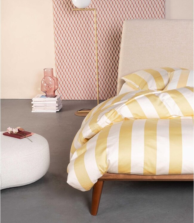 Essenza Dekbedovertrek Minte Stripe Yellow Straw & Vanille