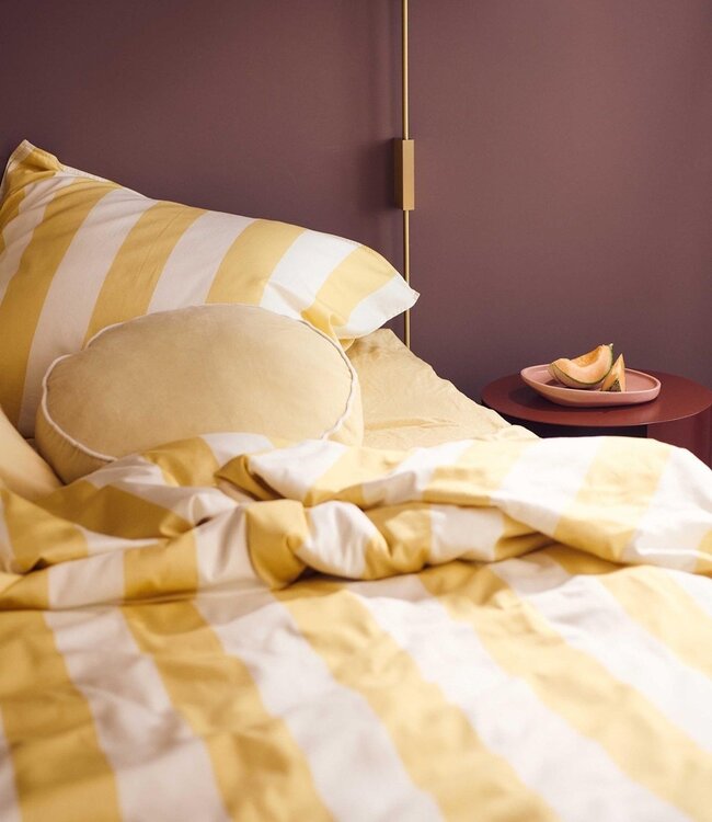 Essenza Dekbedovertrek Minte Stripe Yellow Straw & Vanille 200 x 200/220