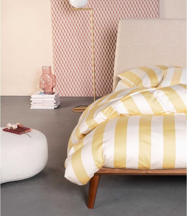 Essenza Dekbedovertrek Minte Stripe Yellow Straw & Vanille 260 x 200/220