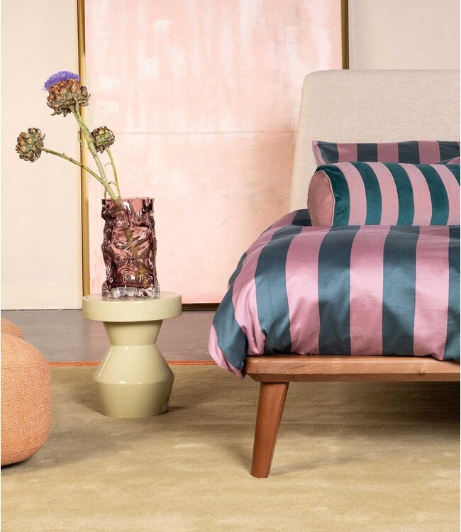 Essenza Dekbedovertrek Minte Stripe Woodrose & Dark Teal 140 x 200/220