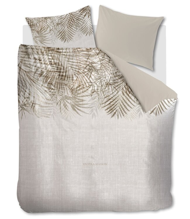 Rivièra Maison Dekbedovertrek Katoen Palm Shade Natural 200 x 200/220