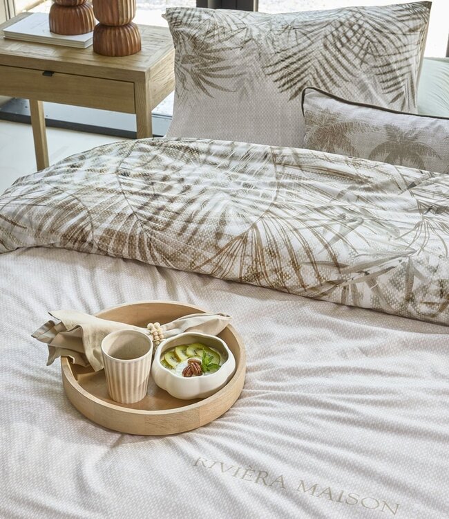 Rivièra Maison Dekbedovertrek Katoen Palm Shade Natural 140 x 200/220