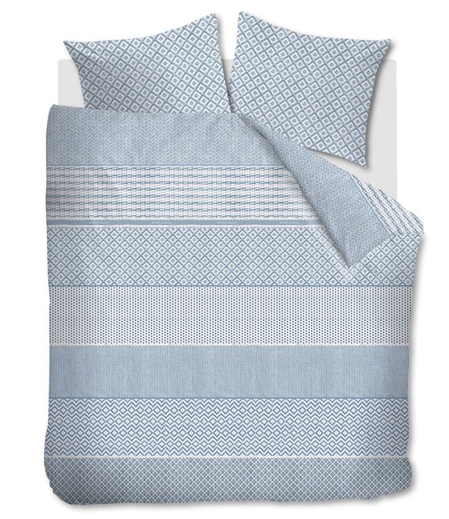 Rivièra Maison Dekbedovertrek Katoen Francesco Blauw 200 x 200/220