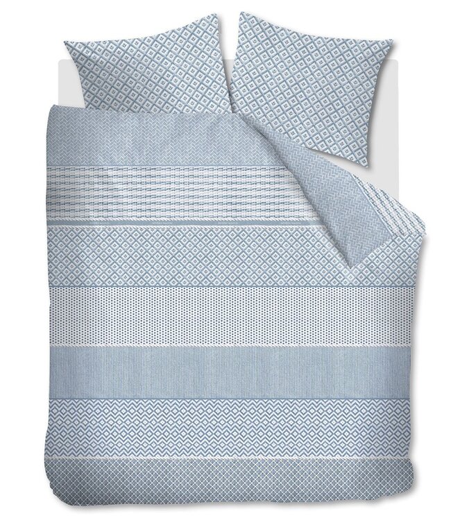 Rivièra Maison Dekbedovertrek Katoen Francesco Blauw 260 x 200/220