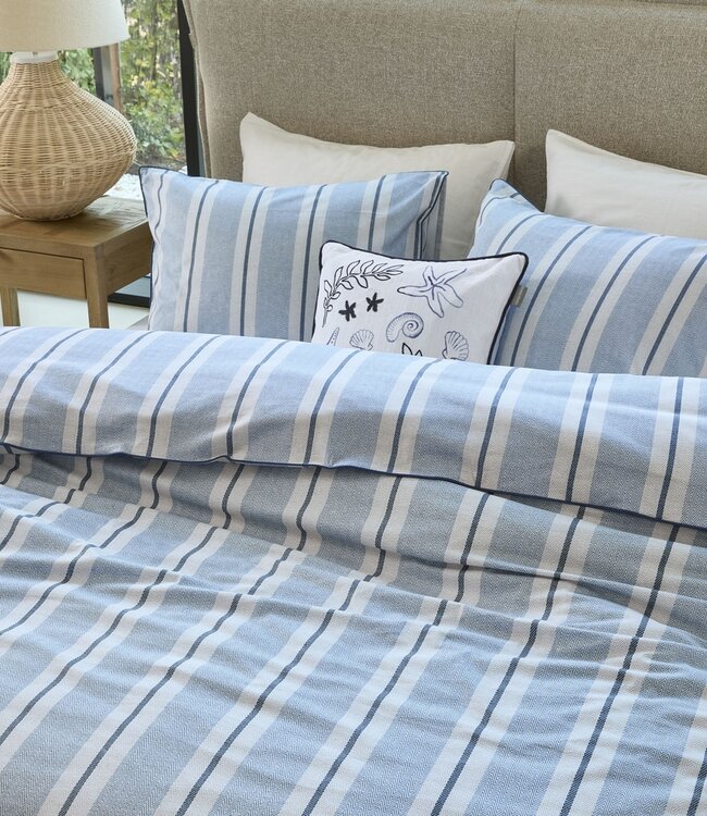 Rivièra Maison Dekbedovertrek Katoen Silvan Blauw