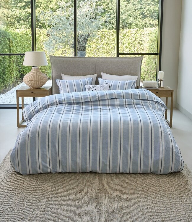 Rivièra Maison Dekbedovertrek Katoen Silvan Blauw 260 x 200/220