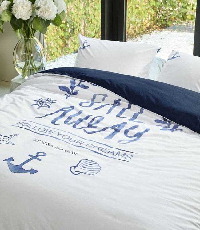 Rivièra Maison Dekbedovertrek Katoen Sail Away Blauw