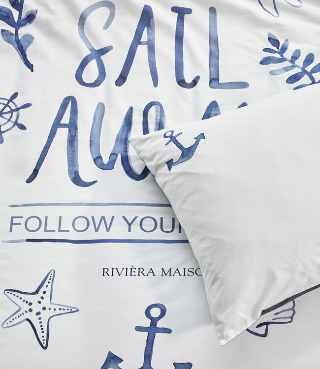 Rivièra Maison Dekbedovertrek Katoen Sail Away Blauw 200 x 200/220
