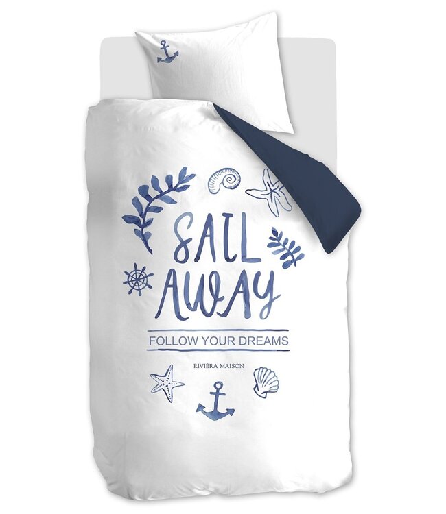 Rivièra Maison Dekbedovertrek Katoen Sail Away Blauw 140 x 200/220
