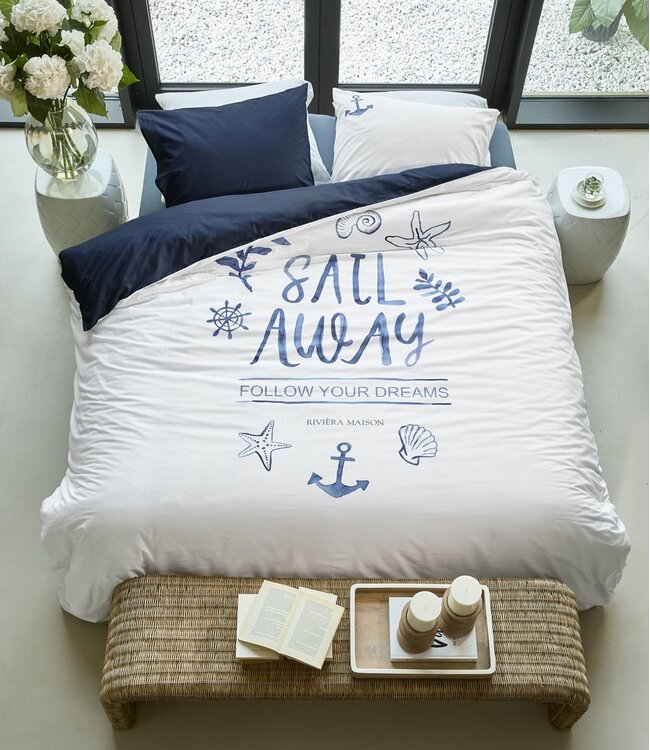 Rivièra Maison Dekbedovertrek Katoen Sail Away Blauw 240 x 200/220