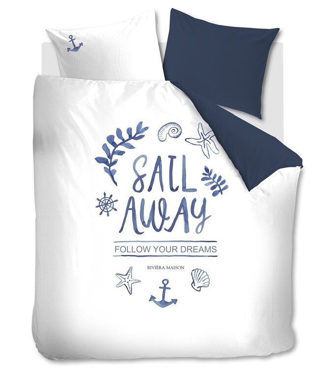 Rivièra Maison Dekbedovertrek Katoen Sail Away Blauw 260 x 200/220