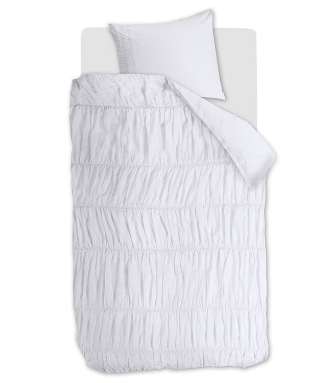 Rivièra Maison Dekbedovertrek Katoen Ruffle Wit 140 x 200/220