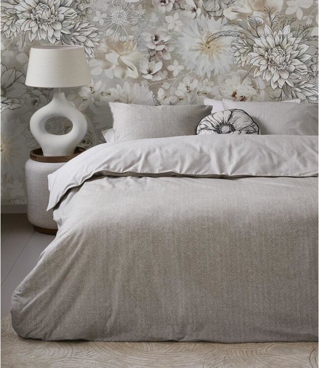 Rivièra Maison Dekbedovertrek Chevron Weave Grey 200 x 200/220