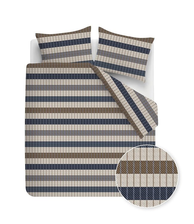Beddinghouse Dekbedovertrek Flanel Bo Blauw 260 x 200/220