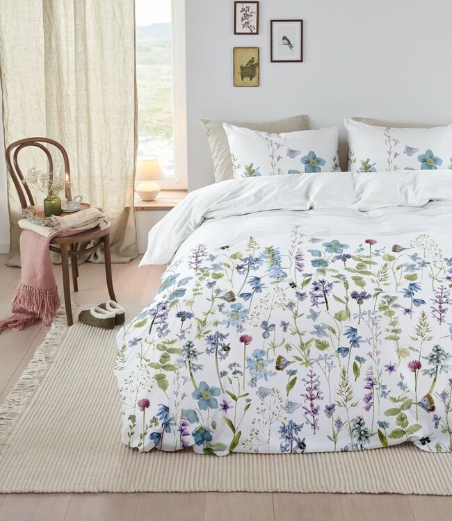 Marjolein Bastin Dekbedovertrek Katoen Blue Garden 140 x 200/220