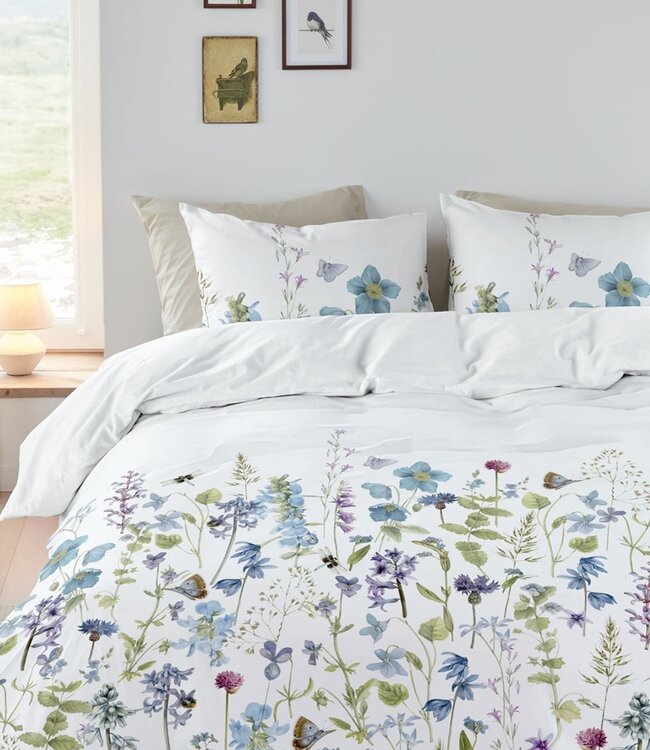 Marjolein Bastin Dekbedovertrek Katoen Blue Garden 140 x 200/220