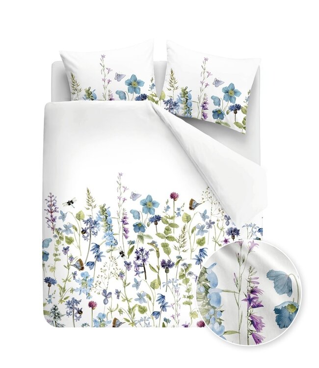 Marjolein Bastin Dekbedovertrek Katoen Blue Garden 240 x 200/220