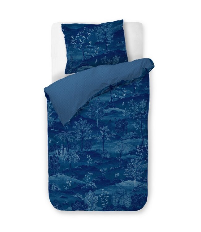 Pip Studio Dekbedovertrek Sundara Wood Donkerblauw 140 x 200/220
