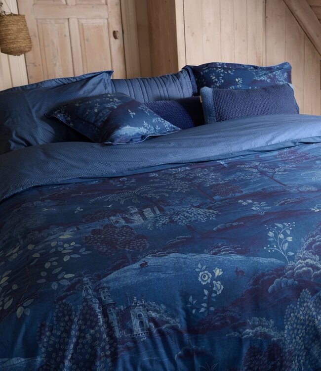 Pip Studio Dekbedovertrek Sundara Wood Donkerblauw 260 x 200/220