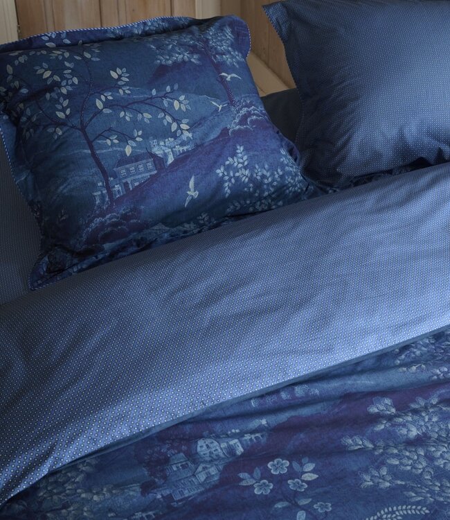 Pip Studio Dekbedovertrek Sundara Wood Donkerblauw 240 x 200/220