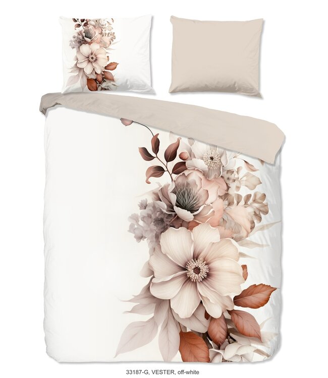 Ritzzly Dekbedovertrek met rits Vester Off-White 240 x 200/220