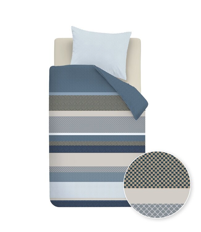 Beddinghouse Dekbedovertrek Hylke Blauw