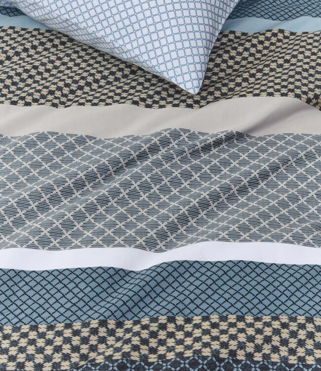 Beddinghouse Dekbedovertrek Hylke Blauw 200 x 200/220