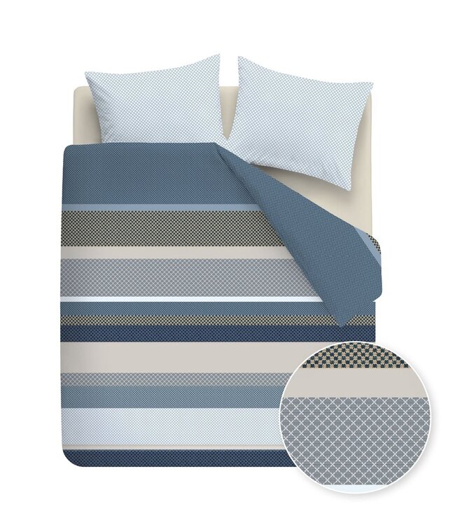 Beddinghouse Dekbedovertrek Hylke Blauw 260 x 200/220