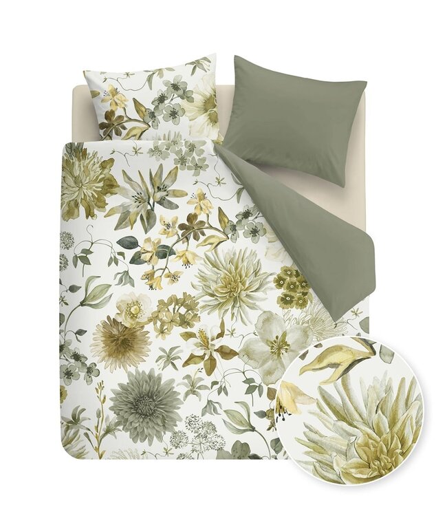 Beddinghouse Dekbedovertrek Florent Green 260 x 200/220