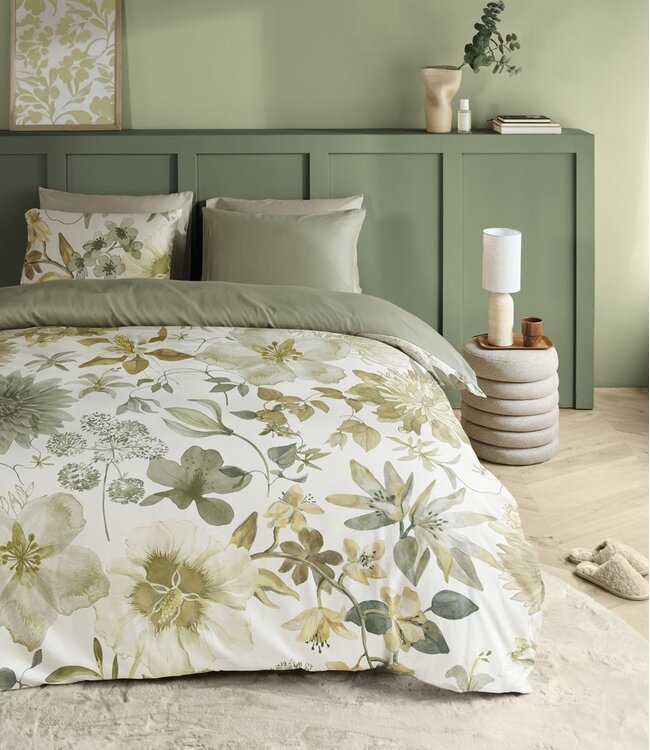 Beddinghouse Dekbedovertrek Florent Green 260 x 200/220