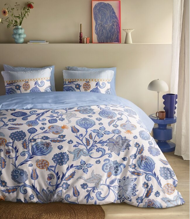Oilily Dekbedovertrek Satijn Taya Blauw