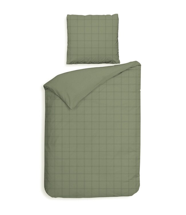 Ritzzz Dekbedovertrek met rits (3 zijdes) Diamante Mineral Green