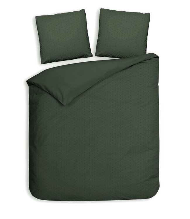 Ritzzz Dekbedovertrek met rits (3 zijden) Punto Calla Green
