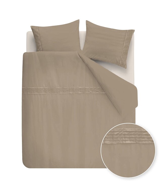 Beddinghouse Dekbedovertrek Katoen Osiris Taupe 200 x 200/220