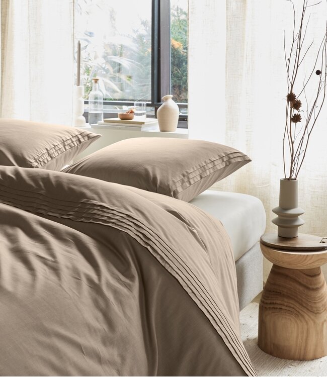 Beddinghouse Dekbedovertrek Katoen Osiris Taupe 200 x 200/220