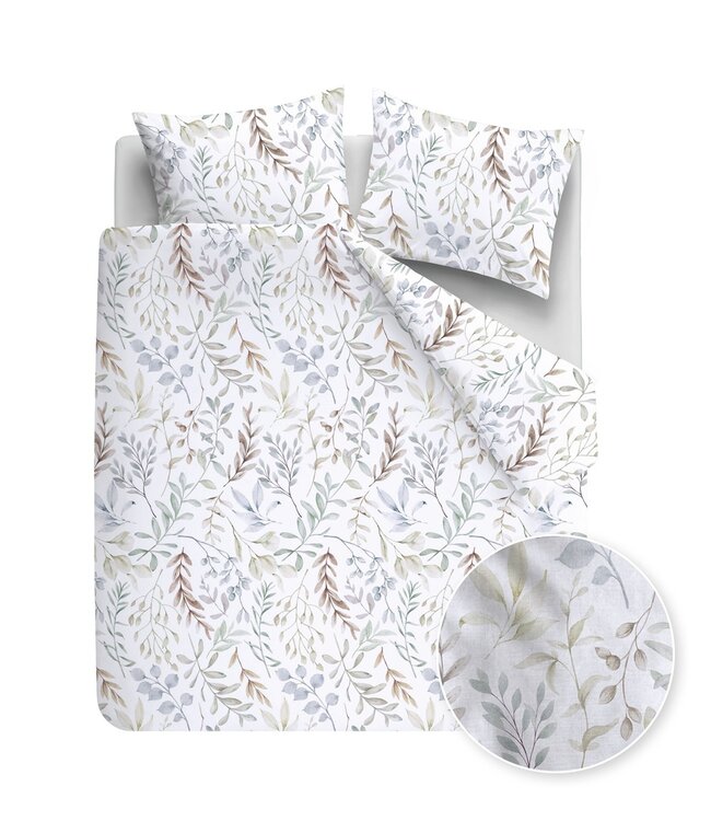 Ariadne at Home Dekbedovertrek Flanel Whirl Wit