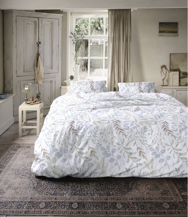 Ariadne at Home Dekbedovertrek Flanel Whirl Wit