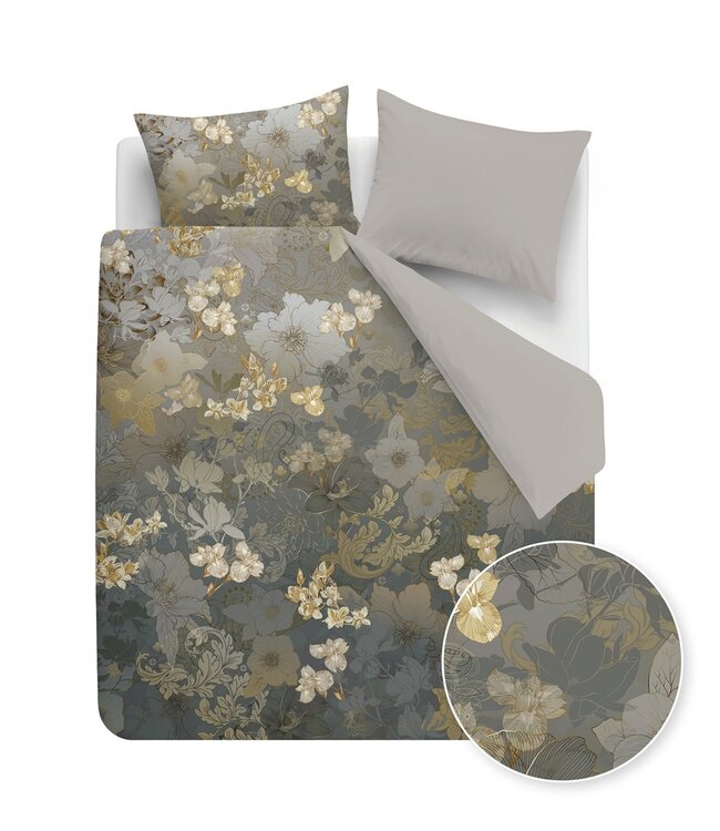 Kardol  Dekbedovertrek Satijn Flornatus Olive Green