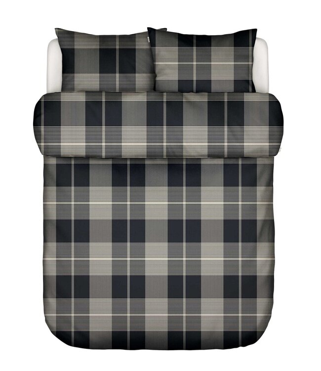 Marc O'Polo Dekbedovertrek Flanel Alvar Black