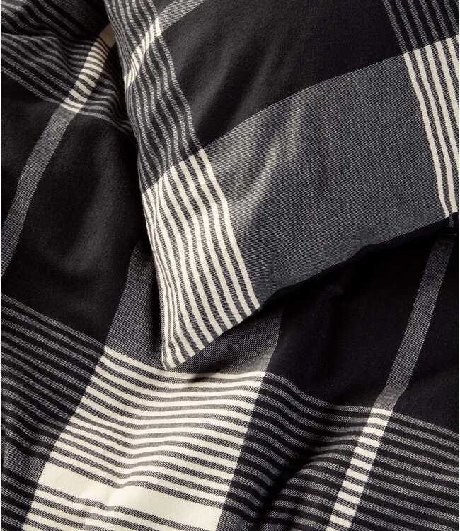 Marc O'Polo Dekbedovertrek Flanel Alvar Black