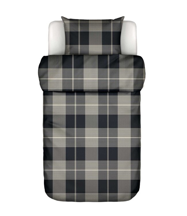 Marc O'Polo Dekbedovertrek Flanel Alvar Black