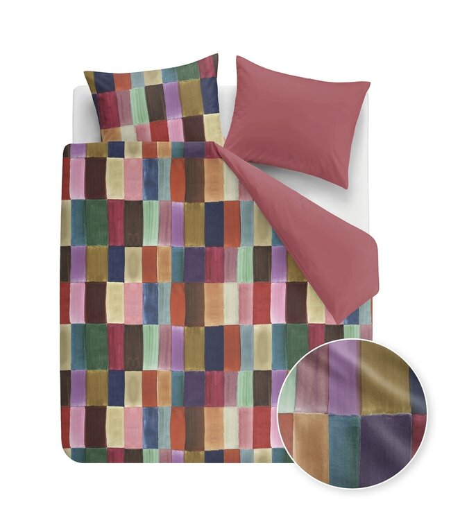 Oilily Dekbedovertrek Satijn Fiesta Blocks Multi 200 x 200/220