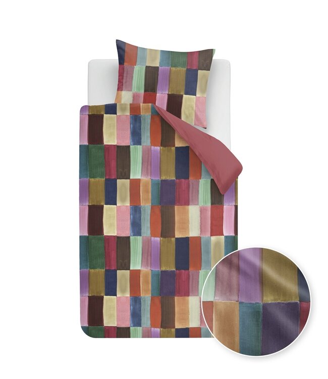 Oilily Dekbedovertrek Satijn Fiesta Blocks Multi 140 x 200/220