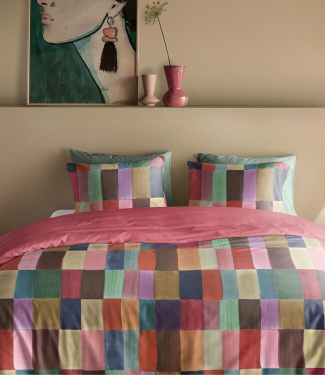 Oilily Dekbedovertrek Satijn Fiesta Blocks Multi 140 x 200/220